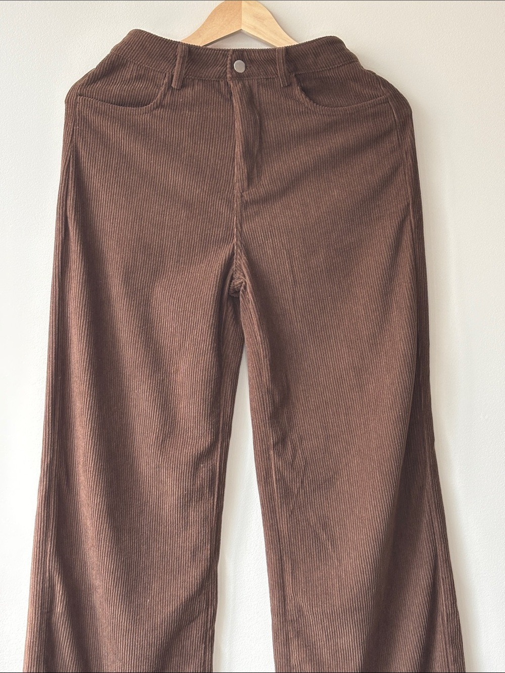 Wide Leg Women's Pants in Dark Brown - Picture 3 of 8